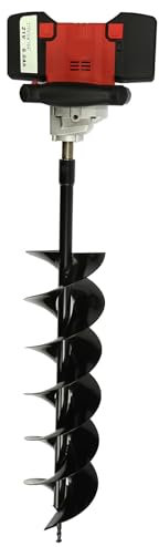 XNZJHPP Tarière électrique avec Foret de 150 cm, tarière sans Fil, 6 Vitesses, 2000 W, sans balais, 1200 TR/Min