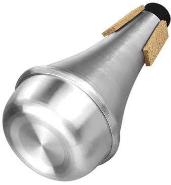 Trompeta Mute Silenciador de Trompeta de Práctica de Aluminio Ligero Recto