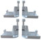 IdeaGenesis - Set di fermi avvolgibili per zanzariera. Freno con dado in colore nero. Aggancio regolatore zanzariera 53 x 25 x 55 mm (2, bianco)