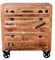 SIT-Möbel Rustic 1962-04 Schuhschrank mit 2 Klappen, 1 Schublade, aus Mangoholz, Antik, braun, Wortprints, 85 x 40 x 90 cm