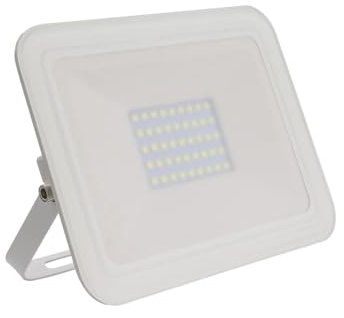 LEDKIA LIGHTING LED-Flutlichtstrahler Led Strahler Außen Gartenstrahler 30W 120lm/W IP65 Slim Glas Weiss Neutralweiß 4000K