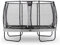 EXIT Toys Elegant Premium Rechteckiges Trampolin - 214x366cm - Deluxe Sicherheitsnetz - Extra Starker und Stabiler Rahmen - Lange Federn - Rostfrei - Einfache Montage - Luxuriöse Ausführung - Grün
