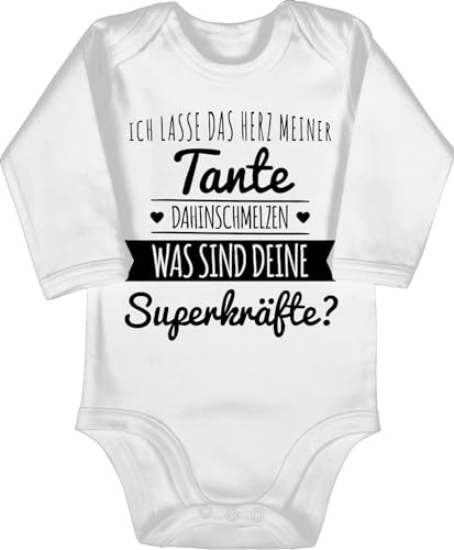 Shirtracer - Baby Body langarm Mädchen Junge - Tante Herz dahinschmelzen