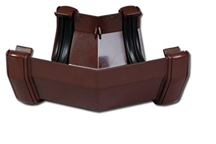 Brown Square Guttering and Downpipe - Gutter and Pipe Fittings - Gutter Angle 135 Degree