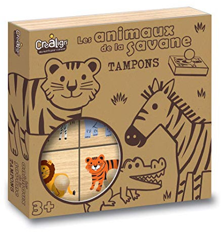Crea lign'-Les animaux de la Savane Etui, CL153, Holz