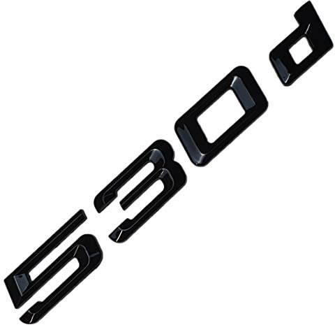 MCK Auto 530d schwarzes glänzendes Logo hinten Emblem Tuning für E39 E60 E61 F10 F11 F07 F18 G30 G31 G38 HB8L3