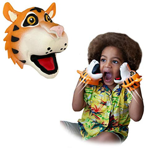 Snap Attack - Tiger von Deluxebase. Handpuppe für Kinder, EIN tolles ADHS-Spielzeug und Autismus Spielzeug für Jungen und Mädchen.