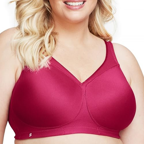Glamorise Damen 1006 Sports Bra, Rubinrot, 100F EU
