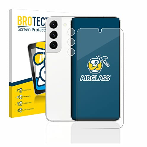 BROTECT Schutzglas für Samsung Galaxy S22 5G (Display+Kamera) Schutzfolie Panzer Folie Glas Displayschutz Made in Germany [ 9H, Anti-Fingerprint]