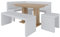 FURNISTAR Eckbank Akiko mit Tisch und Bänken - Eckbankgruppe für Ihrem Esszimmer, Küche modern, Sitzecke, Essecke. Perfekt für Küche, Büro und Rezeption. Solide Verarbeitung (Soft 17, 168x128 Links)