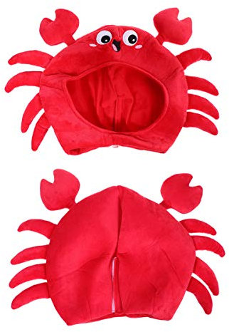 Ciieeo Kinder-Tiara Red Crab Plüschhut 1Pc Entzückende Krabbenform Hut Crab Hut Lustige Halloween Kostüm Spielzeug Crab Hut für Accessoires Kreative Dekorationen Geschmücktes Zubehör
