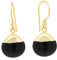 Gempires Natural Black Obsidian Teardrop Dangle Earrings Gemstone Jewelry 14k Electro Plated Pear Hook Earrings For Women