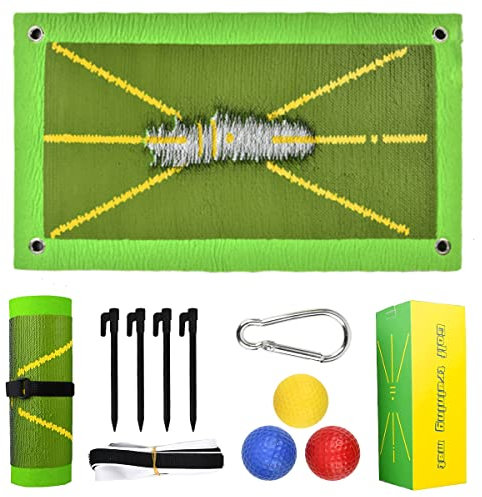Golf Trainingshilfen Mat Set - Golf Trainingsmatte Golf Training Mat for Swing Detection Batting Golf-Trainingsmatte zur Schlagerkennung Golf Übungsmatte für Indoor Outdoor Training Golf Matte 50*25cm