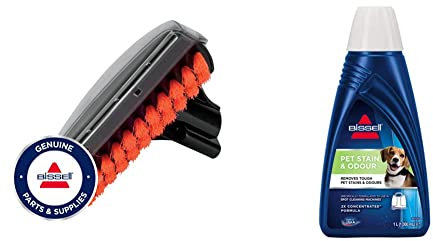 BISSELL Brush Tool 6 SpotClean - 15 cm (bag) & Pet Stain & Odour Formula | For Use in Compact Carpet Cleaners | Removes Stains and Neutralized Pet Odours | 1085N, 1L