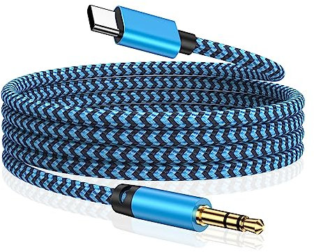 Auto Aux Kabel für Samsung, 1M USB C auf 3,5mm Klinke Audiokabel Adapter, Klinke auf USB C Aux Kabel Auto Handy für Samsung Galaxy A55 5g/A54/A56/A53/A16/A15/S25/S24 Ultra/S23/S22/S21, iPhone 16/15