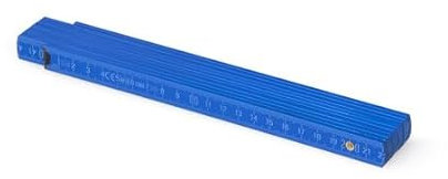 Metrie™ Zollstock - PERSONALISIERT – Gliedermaßstab | Meterstab, Maßstab - 2m - Kräftig Blau - Duplex Teilung, Hergestellt in der EU – Druck mit Namen, Wunsch-Text für Handwerker | BLOCK 52 - 1 Stück