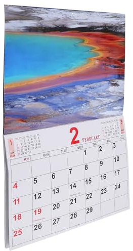 PRETYZOOM Wandkalender Monatskalender Kalender Zum Aufhängen Mit Landschaftsfoto-design Für Termine Und Familienplanung Platzsparend Und Praktisch Für Zuhause