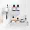 Kitsure 2 Pack Rustproof Shower Caddy - 2 Shelves, Drill-Free & Quick-Dry Shower Organizer, Rustproof Bathroom Shelves with 4 Hooks, Large, Sliver