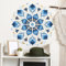 HGDESIGN® Wandtattoo Wandaufkleber Fensteraufkleber Mandala Blau Grün (BxH) 56x56cm Wohnzimmer Schlafzimmer Wandsticker Wandbild Boho Style Flur Yoga Wanddeko (B)