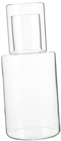 Cabilock Jarra De Agua Transparente Copa De Vidrio Kit Para Cabecera Diseño Elegante