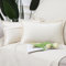 Madizz 2er Set Fransen Chenille Schlicht Zierkissenbezüge Modern Kissenbezug Kissenhülle Sofakissen Lendenkissen für Sofa Schlafzimmer Cremeweiß 40x60 cm