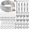 VIPNAJI Cavo Acciaio, 35M/3mm Kit Fune Acciaio, 304 Kit Fune Acciaio Inox, Cavo Corda in Acciaio Inox, Fune Tenditore in Acciaio Inossidabile per Appendere Stendibiancheria Giardino Tende