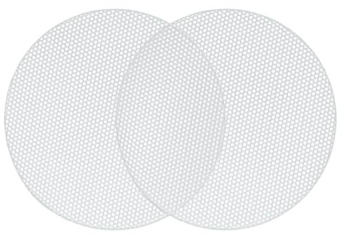 QUARKZMAN Rejillas Universales De 3 Pulgadas Para Altavoces De Audio Y Subwoofer Malla De 84X6.5Mm Sin Marco Color Blanco - Pack De 2