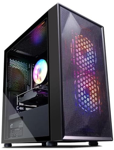 STGsivir Gaming PC, Gaming Desktop Computer Tower, Intel Core i5 up to 3.9GHz, AMD RX 550 4GB, 16GB RAM, 512GB SSD, 600M WiFi, BT 5.0, Windows 10
