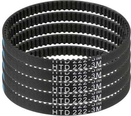 sourcing map HTD-3M Zahnriemen aus Gummi, 74 Zähne, 222 mm Teilungslänge x 6 mm Breite x 2,4 mm Höhe, geschlossene Schlaufe, 5 Stück