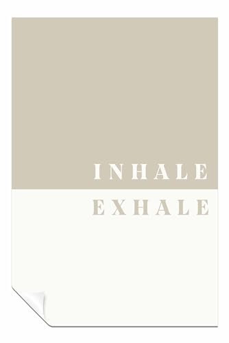 Panther Print Poster Inhale Exhale ungerahmt, Bilder für Wände, Schlafzimmer, Wohnzimmer und Badezimmer, 46 x 31 cm