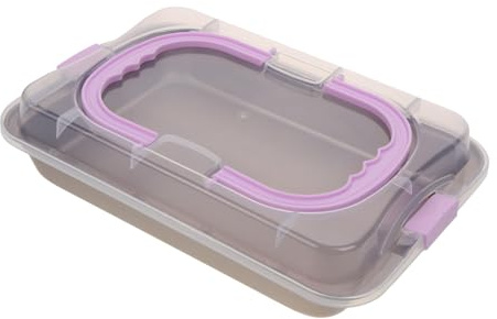 MAGICLULU Bandeja para Hornear con Tapa de Acero al Carbono para Pan Pasteles Pan Antiadherente Fácil de Limpiar