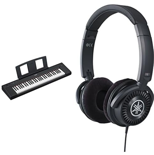 Yamaha Teclado digital NP-15 Piaggero con 61 teclas sensibles al tacto y auriculares HPH-150