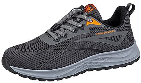Zapatillas de correr para hombre, sin cordones, para caminar, baloncesto, zapatillas de deporte para hombre, zapatillas de correr para hombre, zapatos deportivos para correr para hombre, gris oscuro,