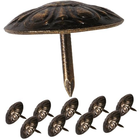 FELTECHELECTR 50stücke Polsternägel Möbel Nägel Dekorative Nägel Für Sofas Und Pinnwände Antike Daisy Design Metallkopfnägel Vielseitig Einsetzbar Für Verschiedene Stile