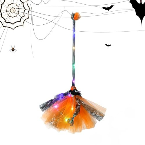 Halloween Witch Broom | Wizard Broom Prop | Cosplay Witch Accessories | Halloween Broomstick, Costume Accessories Brooms, Spooky Halloween Props, Wizarding Broomstick, Witch Broom for Kids