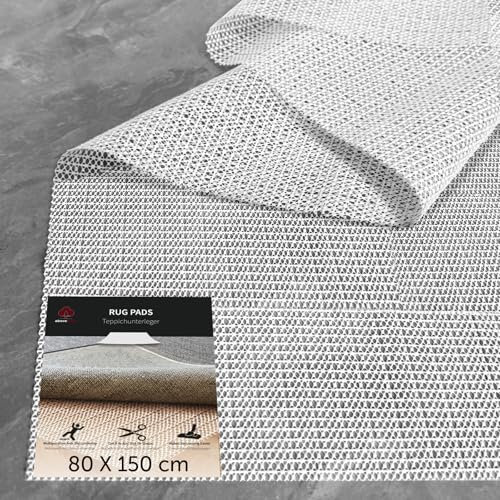 aboveBED Antirutschmatte für Teppich 80 x 150cm, Teppich Antirutschunterlage, Rutschmatte Teppichunterlage rutschfest Teppichstopper, Mehrzweckmatte