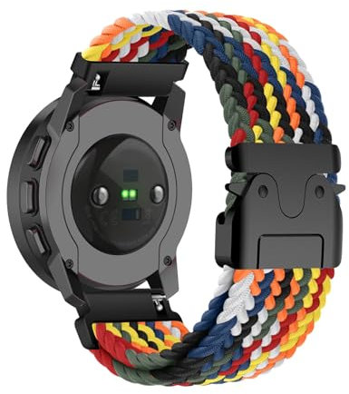 Weich Nylon Armband für Suunto Vertical Ersatzarmband, Verstellbarer Metallschnalle Elastisch Geflochtene Atmungsaktiv Uhrenarmband Kompatibel mit Suunto Vertical Armband für Herren Damen (22,22mm)