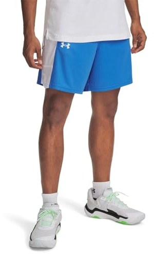 Under Armour Herren Zone 7 Short, Kurze Sporthose mit Elastikbund und Zugkordel, leichte Gym Shorts, atmungsaktive & schnelltrocknende Trainingsshorts für Männer,Blue Atlantis/White/White,3XL