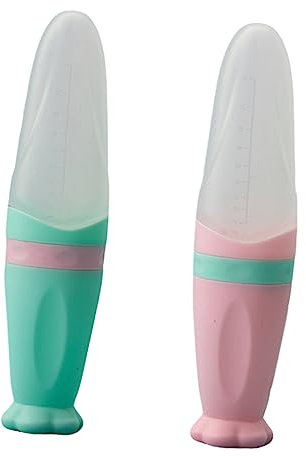 CRILSTYLEO Biberón De Cereal De Arroz Y Cuchara Para 90ml Silicona De Calidad Fácil De Lavar