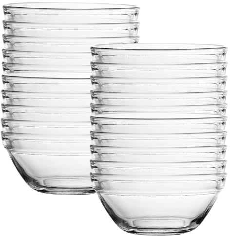 20er-Set Kleine Dipschalen, Glasschale Ø 7,5 cm, Mini Glas Dipschale, 70ml Mini Soßen-Schalen, Dessertgläser, Snackschalen Dipschalen für Saucen, Toppings, Gewürze, Für Spülmaschine & Mikrowelle