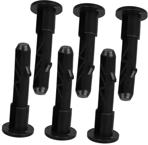 DECOMELODY 6pcs Plastic Trash Can Lid Pins and Hinges for Wheelie Bin 120l Outdoor Garbage Can Lock Replacement Parts Universal Nylon Clips for Waste Bin Maintenance