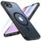 OWKEY iPhone SE 2025 Case, Magnetic iPhone SE 4 Case, Case with Tempered Glass, Military Protection, Matte Translucent Shockproof for iPhone SE 4, Slim Case, Black
