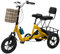 14 Zoll 3 Räder Fahrrad Senioren Trike Erwachsene Tricycle Mit Einkaufskorb Klappbares Dreirad, 14in faltbares Dreirad, Klappbares Dreirad für Erwachsene,Gelb