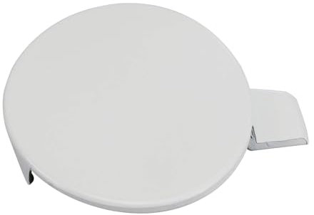 Unifizz Cache de crochet de remorquage avant pour Tesla Model 3 2017-2023, capuchon de crochet de remorquage avant blanc, plastique durable de rechange pour coque manquante ou endommagée, installation