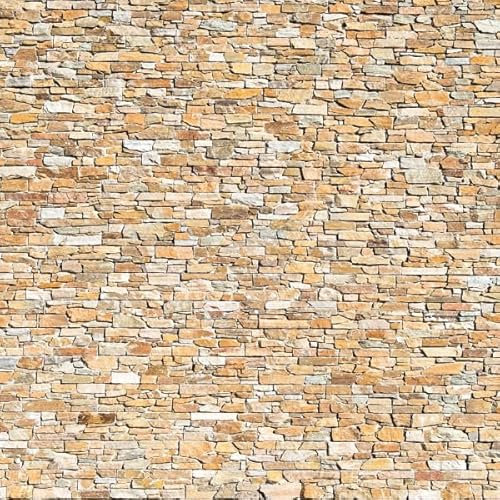 SKIVA Rückwand passend für IKEA® KALLAX Bruchsteinwand gelb 0175
