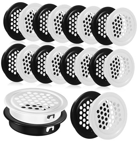 Veemoon 24piezas Cubiertas Ventilación Metalicas Orificio De Ventilación Para Armario Tapar Rejilla