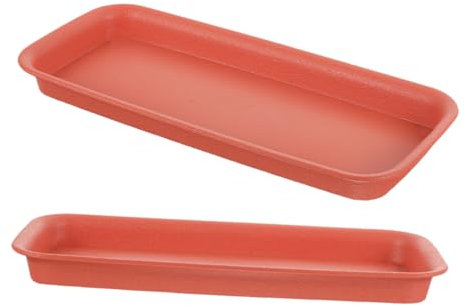 Happyyami 2pcs Leak-proof Plant Pot Trays Rectangle Saucers for Pots Garden Water Trays Plastic Plant for s