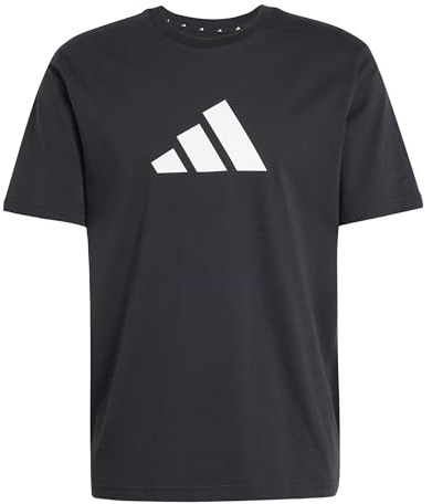 adidas Men's Future Icons Three BAR Tee, Black, XL Short