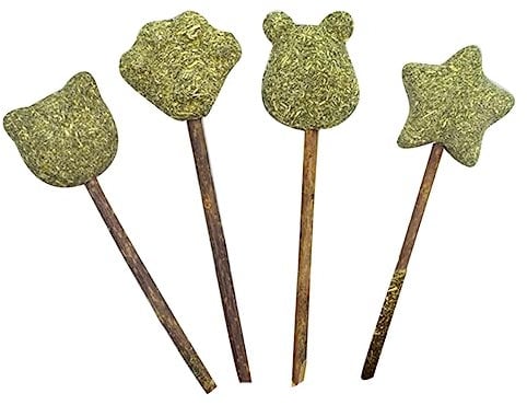 Toyvian 4stücke Teiliges Katzenminze Lutscher Katzenleckspielzeug Zur Zahnpflege Und Verdauungsförderung Natürliche Katzensnacks in Formen Katze Pfote Bär Kopf Bär Stern Geeignet Für Katze