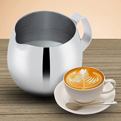 Ausla Milk Frothing Pitcher, 300ml, Smooth Pouring, Anti-Slip Handle